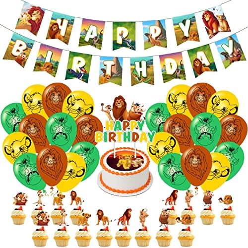 Geburtstag Deko Set - simyron Luftballons Geburtstag, Kindergeburtstag Deko mit Happy Birthday Banner, Cake Topper, Latex Luftballons Dekoration für Junge und Mädchen von simyron