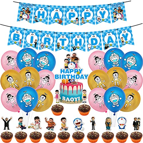 Party Dekoration Geburtstag Doraemon Deko Luftballons Geburtstag, Ballons Cartoon Luftballons Folienballons Ballons Helium Luftballons Buchstabenballons Für Geburtstag Dekoration Für Partydekoration von simyron