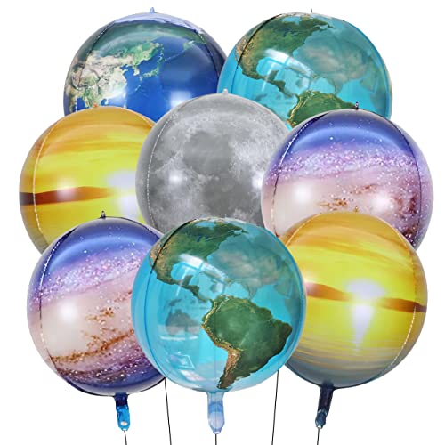 Simyron Space Galaxy Folienballon, Planeten Ballon, Aluminium Folie transparente Weltkarten ballon, Erde Luftballons, Erdkugel Riesenballon zum Geburtstag Sternenhimmel Party Lehrmaterial Deko von simyron