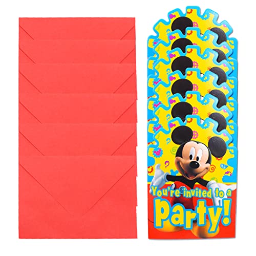 kindergeburtstag Einladungskarten 16 Einladungskarten Kindergeburtstag Geburtstags Party Einladungen mit Mickey Thema Sind die Perfekte Einladung zu Kindergeburtstagen Einschulungen und Partys von simyron