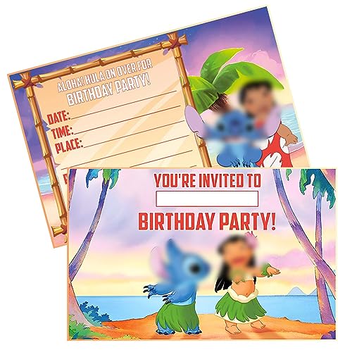 simyron Einladungskarten Kinder Cards Geburtstag Party Einladungskarten 16 Stück Einladungskarten Kindergeburtstag Einladung & Umschlägen Mädchen Jungs Geburtstag Einladungskarte von simyron