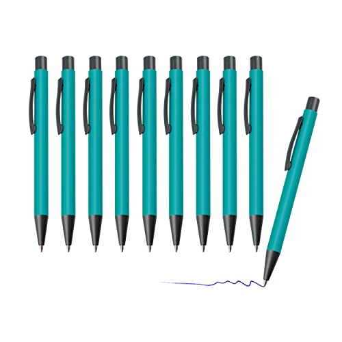 sin4sey 10er Set Kugelschreiber matt - klassischer Kuli in lebendigen Trendfarben (Türkis) von sin4sey