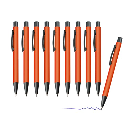 sin4sey 10er Set Kugelschreiber matt - klassischer Kuli in lebendigen Trendfarben (Orange) von sin4sey