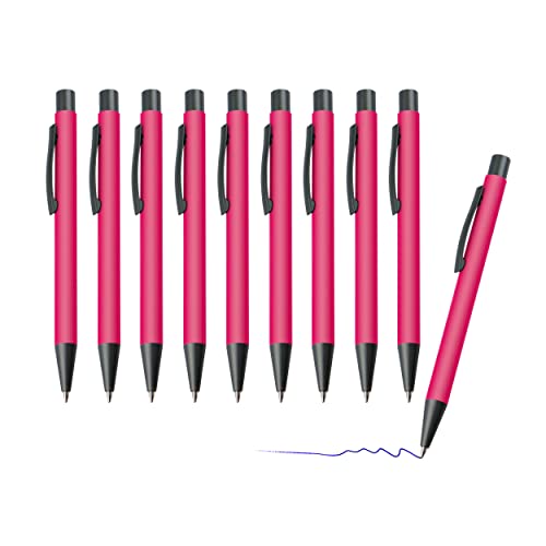 sin4sey 10er Set Kugelschreiber matt - klassischer Kuli in lebendigen Trendfarben (Pink) von sin4sey