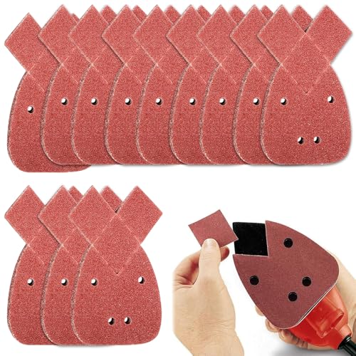 Black and Decker Schleifpads für Mausschleifer, 60 Stück, sortiert, Schleifpapier, Körnung 40/60/80/120/180/240, mit 2 extra Spitzen als Ersatz, passend für Black&Decker Detail-Elektro-Handschleifer von sinyea