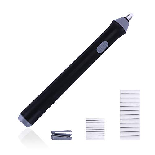 sinzau Elektro-Radiergummi-Kit mit 23 Radiergummi-Nachfüllungen, Auto-Radiergummis zum Zeichnen, Malen, Skizzieren, Zeichnen, architektonischen Plänen, Kunsthandwerk, Batteriebetriebene Radiergummi sinzau Elektro-Radiergummi-Kit mit 23 Radiergummi-Nachfüllungen, Auto-Radiergummis zum Zeichnen, Malen, Skizzieren, Zeichnen, architektonischen Plänen, Kunsthandwerk, Batteriebetriebene Radiergummi von sinzau