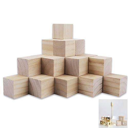 sinzau Holz Wrfel, 30 Stck, 3cm, Bastelwrfel, Blanko Wrfel, Holzwrfel, fr Deko, DIY Basteln, Malen, Handwerk, Dekoration von sinzau