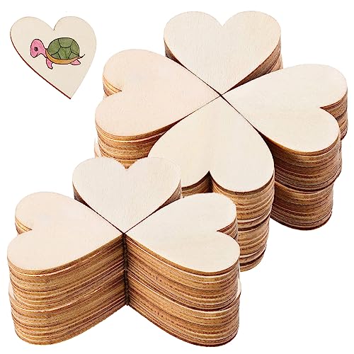 Holzherzen Scheiben, 150 Stück 50mm Holzherzen Hochzeit, DIY Handwerk Verzierungen, Für Wanddeko Herz, Deko Hochzeit, Geburtstag Taufe Dekoration von sinzau