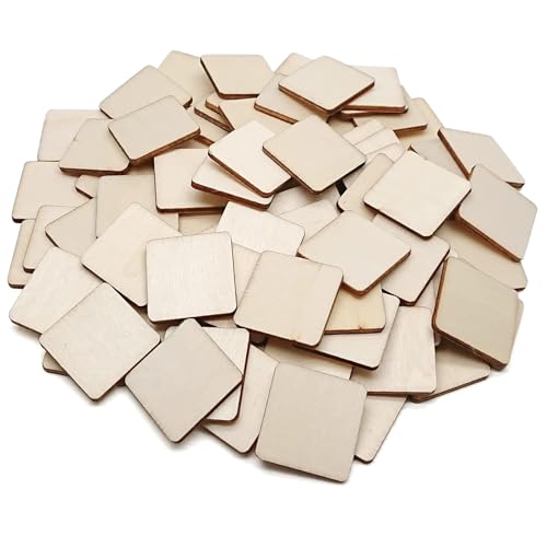 Holzscheiben, 50 Stück Quadrat Holzscheiben, 5 cm Durchmesser, 2,5 mm Dick, Helle Holz-Ausschnitte, für Kunst, Schild Plaque, Ornamente oder als Deko, Handwerke, Bemalen, DIY Holzscheiben, 50 Stück Quadrat Holzscheiben, 5 cm Durchmesser, 2,5 mm Dick, Helle Holz-Ausschnitte, für Kunst, Schild Plaque, Ornamente oder als Deko, Handwerke, Bemalen, DIY von sinzau