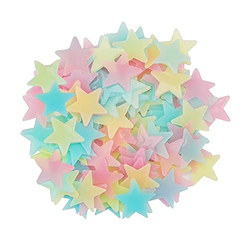 Leuchtsterne Selbstklebend, Wandaufkleber Leuchtsterne Sticker, zum Dekorieren von Schlafzimmern, Kinderzimmern, 100 Stück, Bunt Leuchtsterne Selbstklebend, Wandaufkleber Leuchtsterne Sticker, zum Dekorieren von Schlafzimmern, Kinderzimmern, 100 Stück, Bunt von sinzau