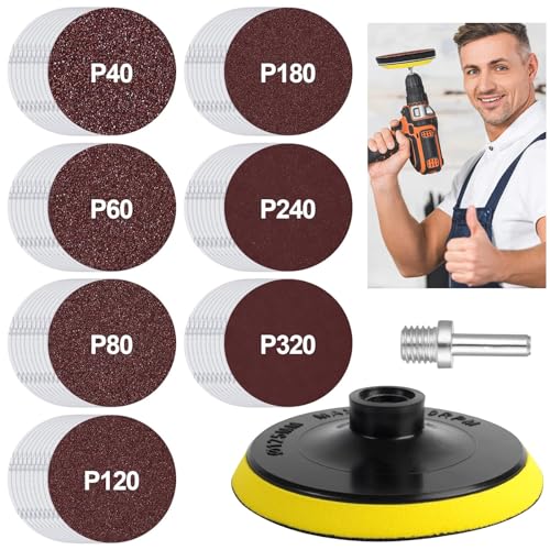 sinzau Schleifpapier 125mm Kit, Aluminiumoxid, Braun, für Winkelschleifer, Bohrschleifer, 70 Stück mit 7 Körnungen (40-320) sinzau Schleifpapier 125mm Kit, Aluminiumoxid, Braun, für Winkelschleifer, Bohrschleifer, 70 Stück mit 7 Körnungen (40-320) von sinzau