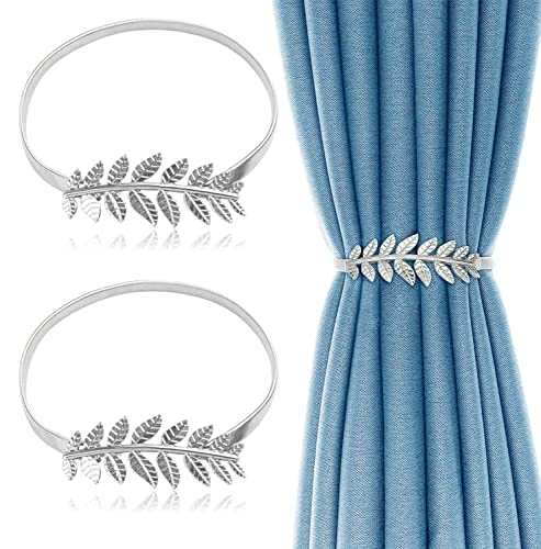 sinzau Vorhang Raffhalter, 2 Stück Silber Blätter Vorhang Clip Gardinenhalter, Verstellbare Legierung Elastizität Vorhanghalter, Gardinen Schlaufen sinzau Vorhang Raffhalter, 2 Stück Silber Blätter Vorhang Clip Gardinenhalter, Verstellbare Legierung Elastizität Vorhanghalter, Gardinen Schlaufen von sinzau