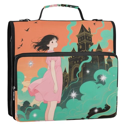 Beauty Mystery 3 Ringe Schule Reißverschluss Ordner mit Gurt inklusive Reißverschlusstasche Dokumente Dateien Aufbewahrungstasche für Schule/Büro Beauty Mystery 3 Ringe Schule Reißverschluss Ordner mit Gurt inklusive Reißverschlusstasche Dokumente Dateien Aufbewahrungstasche für Schule/Büro von siphylline
