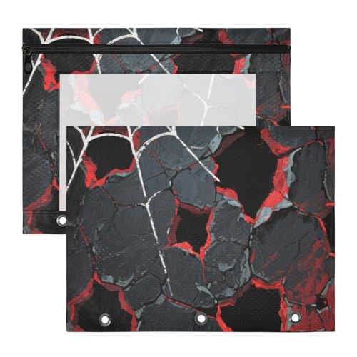 Binder-Federmäppchen mit 3 verstärkten Ösen, Kunststoff-Aktenordner für 3 Ringe, 2 Stück, Studenten, College, Zubehör, Gothic, weißes Spinnennetz Binder-Federmäppchen mit 3 verstärkten Ösen, Kunststoff-Aktenordner für 3 Ringe, 2 Stück, Studenten, College, Zubehör, Gothic, weißes Spinnennetz von siphylline