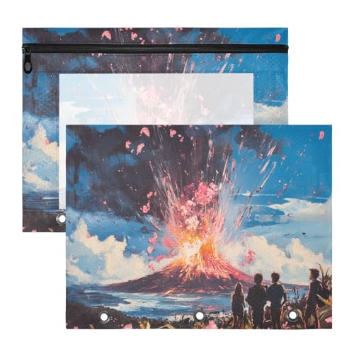 Binder Portable Pocket Folders for A4 Paper Letter 2 Pack Teacher College Supplies Volcano Erupted All Kinds of Flowers Binder Portable Pocket Folders for A4 Paper Letter 2 Pack Teacher College Supplies Volcano Erupted All Kinds of Flowers von siphylline