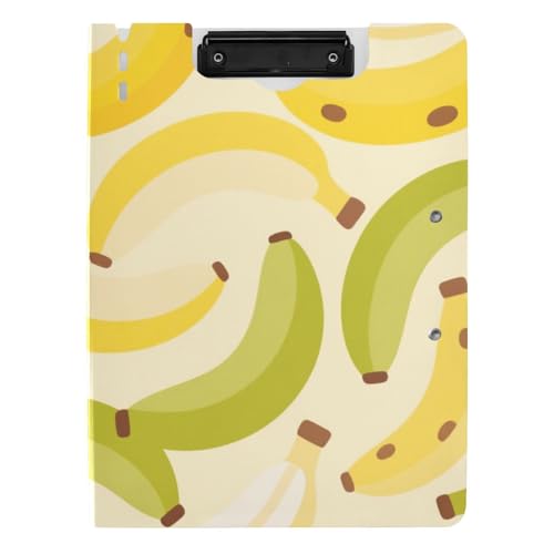 Faltbare Klemmbretter Cartoon Cute Babada Gelb A4 Klemmbrett Binder Horizontal und Vertikal Doppelclips Schule Klemmbrett mit Abdeckung von siphylline