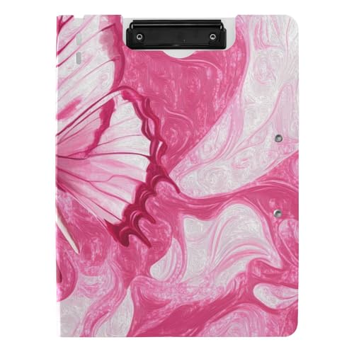 Faltbares Klemmbrett, niedlicher Schmetterling, A4, Klemmbrett, Folio-Ordner, zwei Metall-Clips, Stifthalter, Schulklemmbrett mit Abdeckung von siphylline