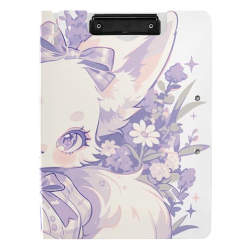Faltbares Klemmbrett Purple Fox Beaty Pastell A4 Klemmbrett Folio Horizontal und Vertikal Doppelclips Büro Klemmbrett mit Abdeckung von siphylline