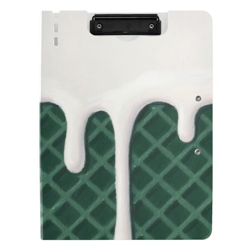 Faltbares Klemmbrett mit Aufbewahrung, Waffelraster, Eiscreme, dunkelgrün, A4-Klemmbrett, Folio-Ordner, horizontale und vertikale Doppel-Clips, Still-Clipboard mit Abdeckung Faltbares Klemmbrett mit Aufbewahrung, Waffelraster, Eiscreme, dunkelgrün, A4-Klemmbrett, Folio-Ordner, horizontale und vertikale Doppel-Clips, Still-Clipboard mit Abdeckung von siphylline