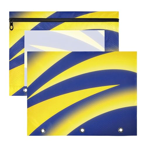 Federmäppchen, stabiler Kunststoff, Aktenordner für 3 Ringe, 2 Stück, Lehrer, Zuhause, abstrakte Kunst, Gelb / Blau Federmäppchen, stabiler Kunststoff, Aktenordner für 3 Ringe, 2 Stück, Lehrer, Zuhause, abstrakte Kunst, Gelb / Blau von siphylline