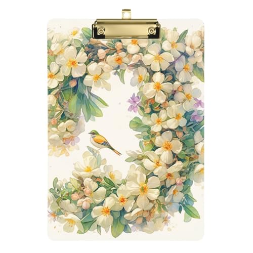 Floralmorphic Klemmbrett, Buchstabe J, Weiß, Jasmineflowers Klemmbrett, Ordner, Padfolio, Hartpappe für Fußball-Truck-Fahrer, Größe 22,9 x 30,5 cm Floralmorphic Klemmbrett, Buchstabe J, Weiß, Jasmineflowers Klemmbrett, Ordner, Padfolio, Hartpappe für Fußball-Truck-Fahrer, Größe 22,9 x 30,5 cm von siphylline
