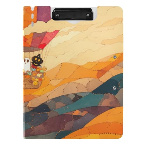 Klemmbrett Faltbare Halloween Ballon A4 Klemmbrett Binderfolio Zwei Metallclips Stifthalter Büro Klemmbrett mit Abdeckung von siphylline
