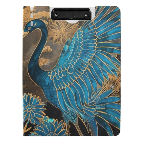Klemmbrett Ordner Blau und Golden Pfau A4 Klemmbrett mit Binder Zwei Metallclips Stifthalter Büro Klemmbrett mit Hardcover Klemmbrett Ordner Blau und Golden Pfau A4 Klemmbrett mit Binder Zwei Metallclips Stifthalter Büro Klemmbrett mit Hardcover von siphylline