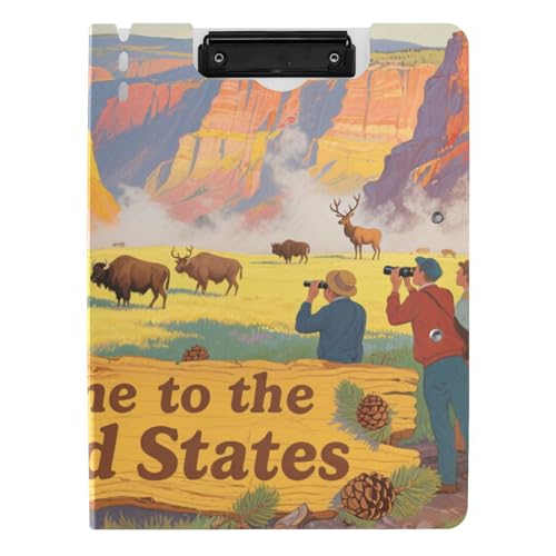Klemmbrett Ordner Welcome to The UK Scenery Culture A4 Klemmbrett mit Ordner Horizontal und Vertikal Doppelclips Büro Klemmbrett mit Abdeckung von siphylline