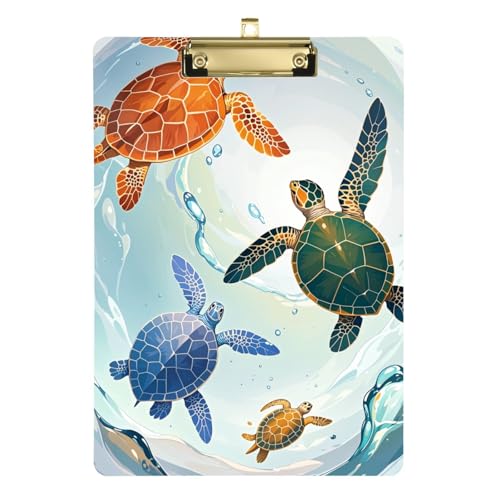Klemmbrett für Ergotherapie, Acryl, niedlich, für Klemmbrett, Lehrer, Größe 22,9 x 30,5 cm, Blau / Rot von siphylline