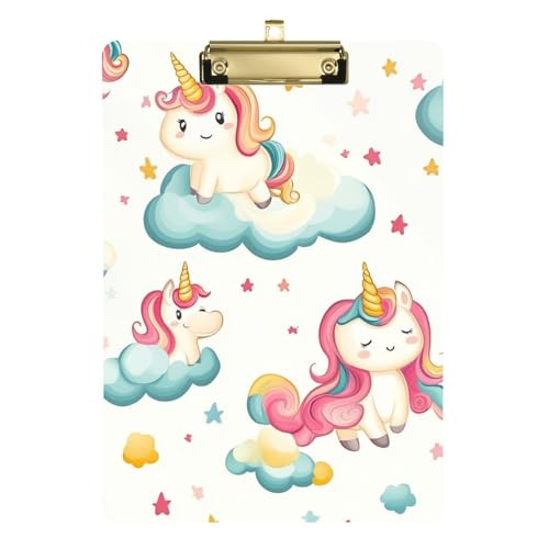 Klemmbrett für Kinder, niedliches Einhörner, Wolke, Sterne, weiße Zähne, Acryl, niedlich für Schüler, Mädchen, Kinder, Lehrer, Klemmbrett, Größe 22,9 x 30,5 cm Klemmbrett für Kinder, niedliches Einhörner, Wolke, Sterne, weiße Zähne, Acryl, niedlich für Schüler, Mädchen, Kinder, Lehrer, Klemmbrett, Größe 22,9 x 30,5 cm von siphylline