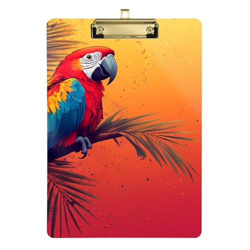 Klemmbrett für tropische Aras, Papageien, Standard-Loch, für legale Frauen, Basketball-Trainer, Größe 22,9 x 30,5 cm Klemmbrett für tropische Aras, Papageien, Standard-Loch, für legale Frauen, Basketball-Trainer, Größe 22,9 x 30,5 cm von siphylline