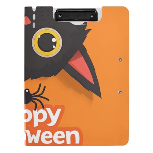 Klemmbrett mit Mappe, Orange, Schwarz, Katze, Halloween, A4, Klemmbrett, Binderfolio, zwei Metallklammern, Stifthalter, Still-Clipboard mit Abdeckung Klemmbrett mit Mappe, Orange, Schwarz, Katze, Halloween, A4, Klemmbrett, Binderfolio, zwei Metallklammern, Stifthalter, Still-Clipboard mit Abdeckung von siphylline