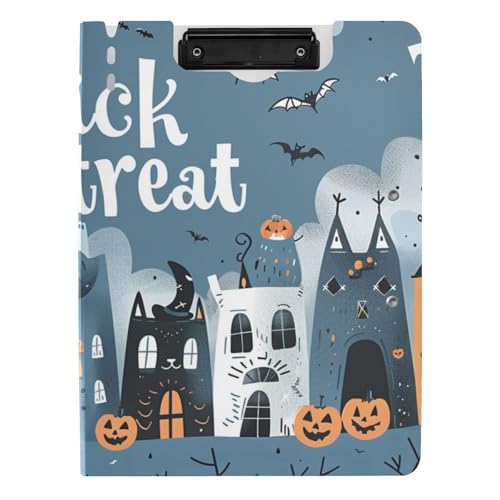 Klemmbrett mit Ordner Trick Halloween A4 Klemmbrett mit Ordner Horizontal und Vertikal Doppelclips Schule Klemmbrett mit Abdeckung von siphylline
