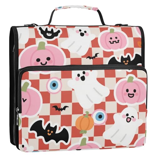 Merry Christmas Ringbuch mit 3 Ringen, mit extra Taschen, mit Riemen, inklusive Reißverschlusstasche, Reißverschluss-Portfolio für Schule/Büro von siphylline