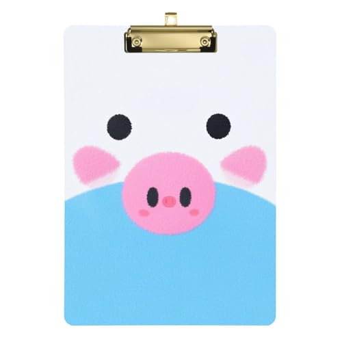 Niedliches Cartoon-Schweinengesicht, blau-weiß, Klemmbrett-Organizer, Acryl, niedlich für Trainer, medizinisches Klassenzimmer, Größe 22,9 x 30,5 cm Niedliches Cartoon-Schweinengesicht, blau-weiß, Klemmbrett-Organizer, Acryl, niedlich für Trainer, medizinisches Klassenzimmer, Größe 22,9 x 30,5 cm von siphylline