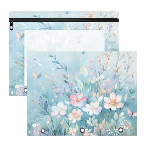 Ordner mit 3 Löchern, Kunststoff, für A4-Papier, Briefe, 2 Stück, Studenten, Schulanfang, einfache frische blaue Blumenblüte Ordner mit 3 Löchern, Kunststoff, für A4-Papier, Briefe, 2 Stück, Studenten, Schulanfang, einfache frische blaue Blumenblüte von siphylline