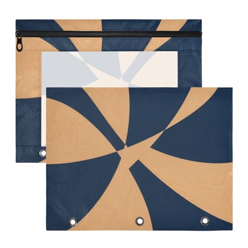 Ordner mit 3 verstärkten Ösen, 3 Ringen, Tasche für A4-Papier, Briefe, 2 Stück, für Studenten, Lehrerbedarf, abstrakte Kunst, Marineblau Ordner mit 3 verstärkten Ösen, 3 Ringen, Tasche für A4-Papier, Briefe, 2 Stück, für Studenten, Lehrerbedarf, abstrakte Kunst, Marineblau von siphylline