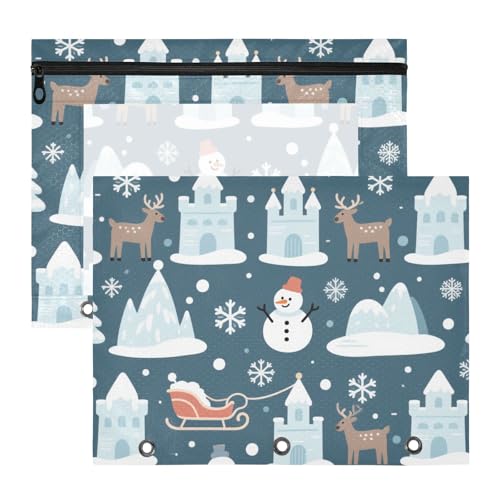 Ordnertaschen, stabile Aufbewahrungstasche für A4-Papier, Briefe, 2 Stück, Lehrer, Schulanfang, Indigo, Tier, Hirsch, Schneeflocke Ordnertaschen, stabile Aufbewahrungstasche für A4-Papier, Briefe, 2 Stück, Lehrer, Schulanfang, Indigo, Tier, Hirsch, Schneeflocke von siphylline