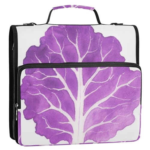 Organizer mit 3 Ringen und Schultergurt und Griff, 3,8 cm, Rot und Blau, kariert, geeignet für Mittelschule von siphylline