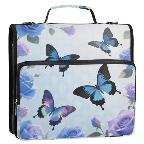 Ringbuch mit 3 Ringen, 3,8 cm, mit Reißverschluss und abnehmbarem Schultergurt, inklusive Reißverschlusstasche, Dokumentenmappe, Organizer für Büro, Schule Ringbuch mit 3 Ringen, 3,8 cm, mit Reißverschluss und abnehmbarem Schultergurt, inklusive Reißverschlusstasche, Dokumentenmappe, Organizer für Büro, Schule von siphylline
