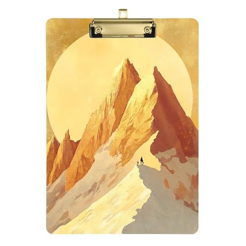 Sunshine Golden Mountain Art Glitzer-Klemmbrett, Standard-Loch, für Lehrer im ersten Jahr, Größe 22,9 x 30,5 cm von siphylline