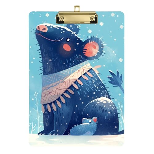 Tasminian Winter-Organizer mit Klemmbrett, transparent, für Krankenpflege, Studenten, Handel, Größe 22,9 x 30,5 cm, Dunkelblau von siphylline