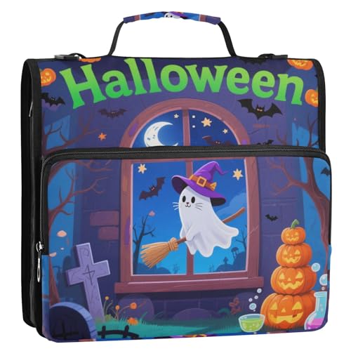 The White of Halloween Büroordner mit 3 Ringen und Griff, wasserdicht, tragbar, Portfolio für die Schule The White of Halloween Büroordner mit 3 Ringen und Griff, wasserdicht, tragbar, Portfolio für die Schule von siphylline