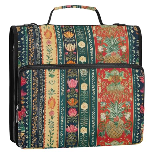Traditionelles indisches Muster, 3,8 cm, 3-Ring-Organizer, Ordner mit Griff, wasserdicht, Dokumenten-Organizer für Büro, Schule Traditionelles indisches Muster, 3,8 cm, 3-Ring-Organizer, Ordner mit Griff, wasserdicht, Dokumenten-Organizer für Büro, Schule von siphylline