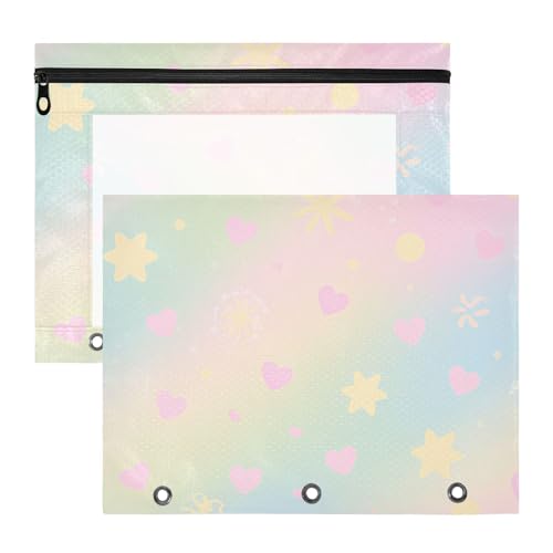siphylline Kosmetiktasche, stabiler Kunststoff, Aktenordner für 3 Ringe, 2 Stück, Studenten, Büro, niedliches rosa Herz siphylline Kosmetiktasche, stabiler Kunststoff, Aktenordner für 3 Ringe, 2 Stück, Studenten, Büro, niedliches rosa Herz von siphylline