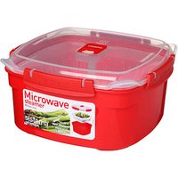 sistema® Mikrowellen-Dampfgarer rot 2,4 l, 1 St. von sistema®