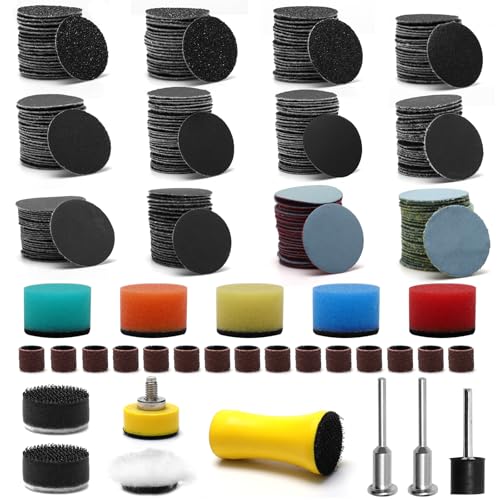 268 Stück 25mm Schleifscheiben Klett, Schleifhülsen Set Trockenes nassschleifpapier für Dremel Elektrowerkzeuge Schleifaufsatz, schleifblüten set 60-10000 Körnung für Holz Autolack Metall Polieren 268 Stück 25mm Schleifscheiben Klett, Schleifhülsen Set Trockenes nassschleifpapier für Dremel Elektrowerkzeuge Schleifaufsatz, schleifblüten set 60-10000 Körnung für Holz Autolack Metall Polieren von sitarcmin