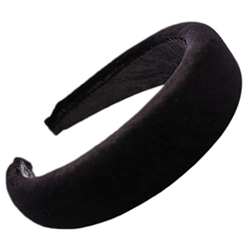 Siwetg Gepolsterter, breiter Haarreif für Damen, glänzender Samtstoff, 11 Farben schwarz Siwetg Gepolsterter, breiter Haarreif für Damen, glänzender Samtstoff, 11 Farben schwarz von siwetg