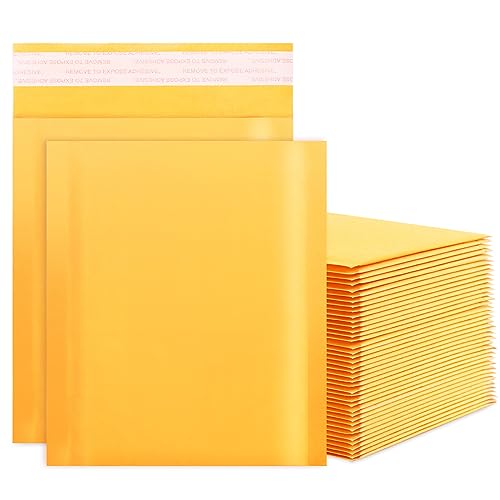 Luftpolster-Versandtaschen aus Kraftpapier, 15,2 x 25,4 cm, 50 Stück, gelb, selbstklebend, Luftpolsterumschläge, Versandtaschen für kleine Unternehmen zum Verpacken und Versenden von Schmuck, Kosmetik Luftpolster-Versandtaschen aus Kraftpapier, 15,2 x 25,4 cm, 50 Stück, gelb, selbstklebend, Luftpolsterumschläge, Versandtaschen für kleine Unternehmen zum Verpacken und Versenden von Schmuck, Kosmetik von skardeco