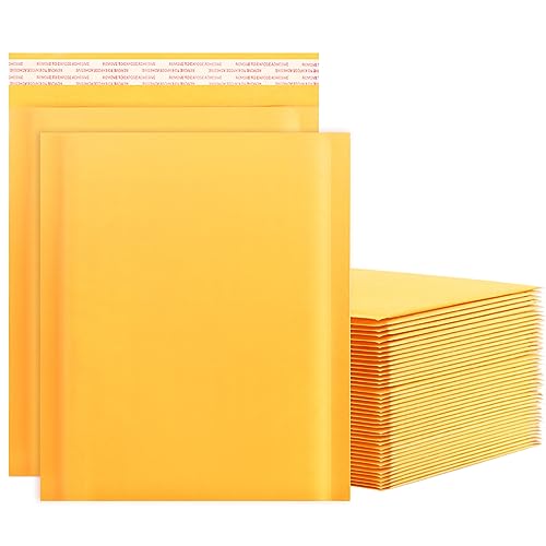 Luftpolster-Versandtaschen aus Kraftpapier, 21,6 x 27,9 cm, 25 Stück, Gelb, selbstverschließend, gepolsterte Versandtaschen für kleine Unternehmen zum Verpacken und Versenden von Schmuck, Kosmetik Luftpolster-Versandtaschen aus Kraftpapier, 21,6 x 27,9 cm, 25 Stück, Gelb, selbstverschließend, gepolsterte Versandtaschen für kleine Unternehmen zum Verpacken und Versenden von Schmuck, Kosmetik von skardeco